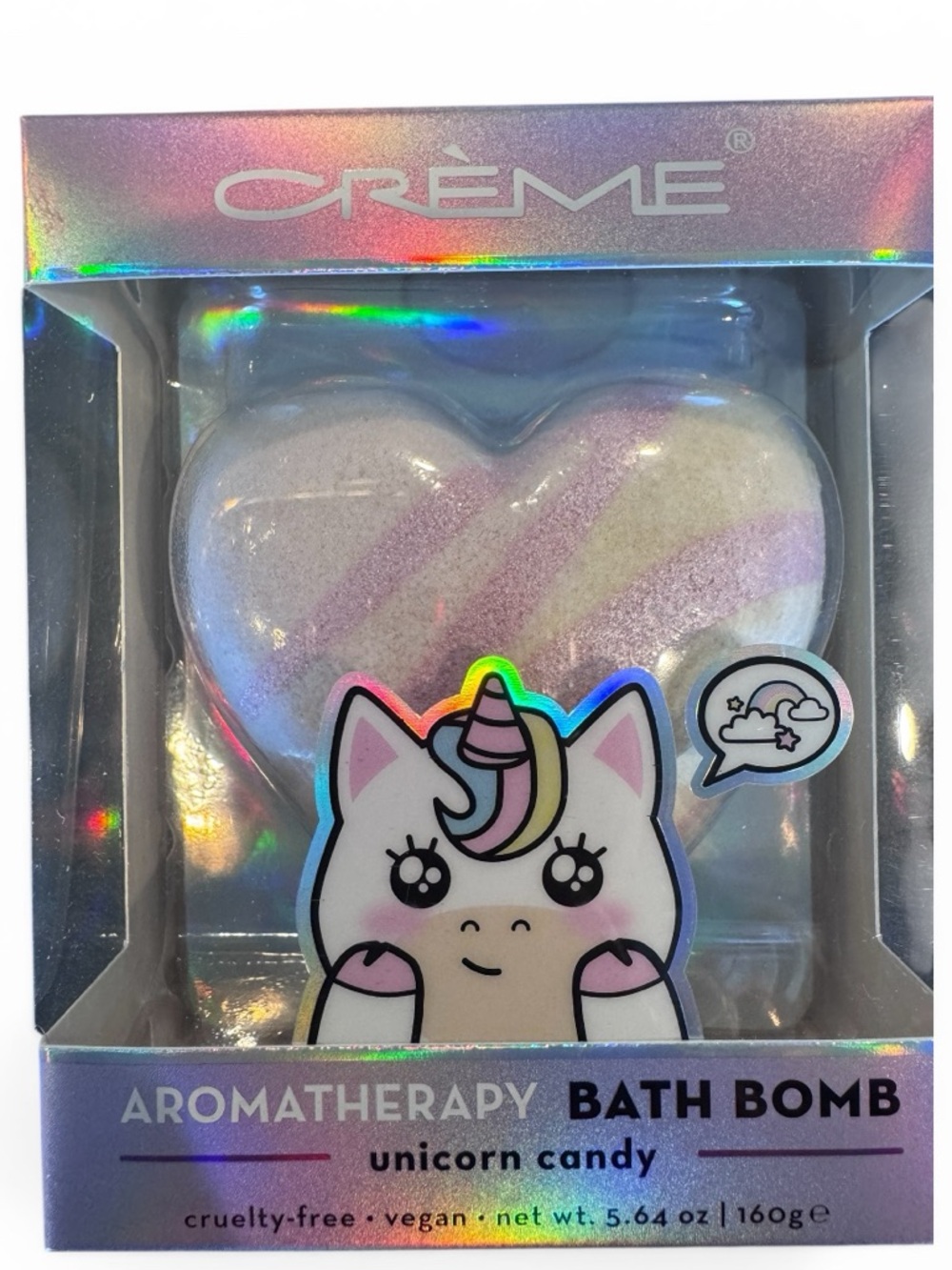 The Crème Shop Unicorn Candy Bath Bomb Aromatherapy Shea Butter Fizzy Spa Bomb